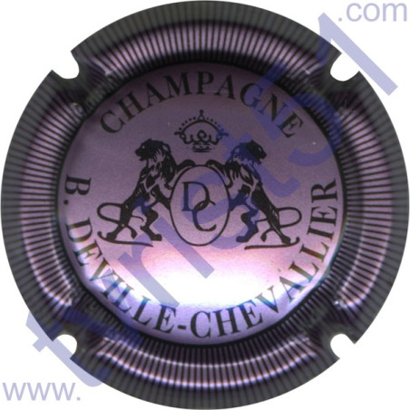 DEVILLE-CHEVALLIER n°16 rosé-violacé et noir striée