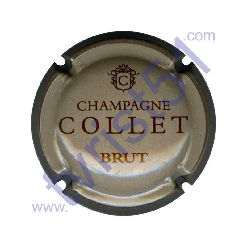 COLLET : Brut, marron clair contour marron