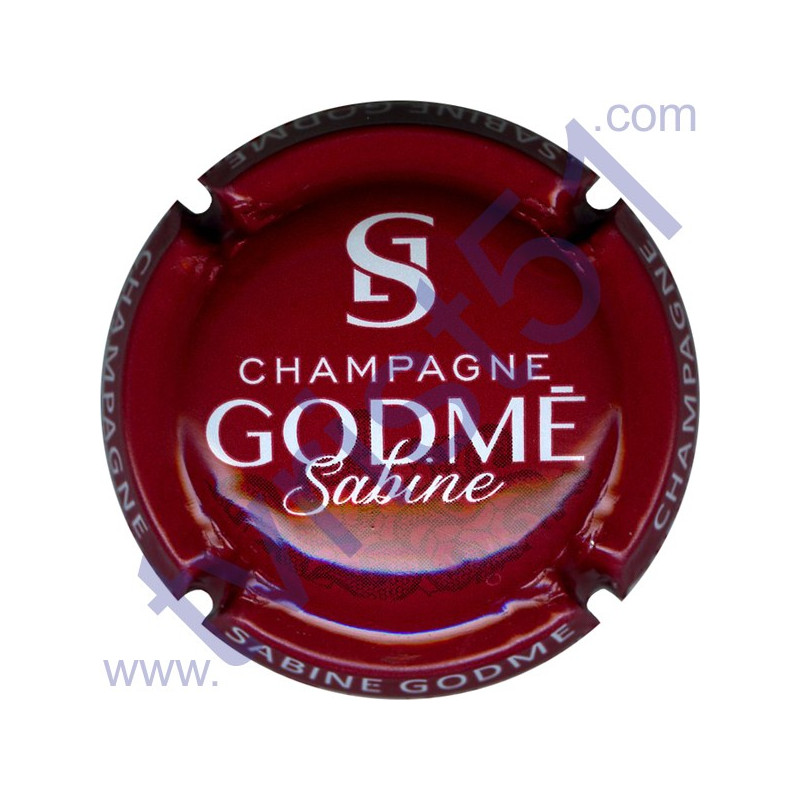 GODME Sabine n°07 bordeaux et blanc